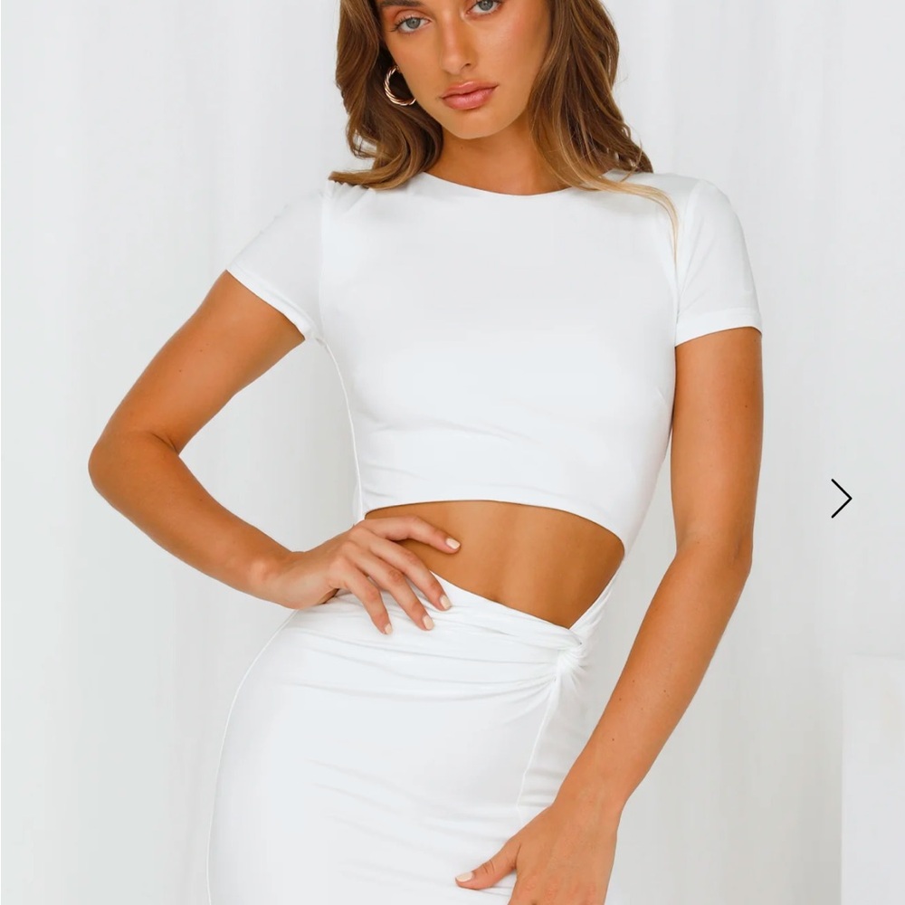 White Cut-Out Dress